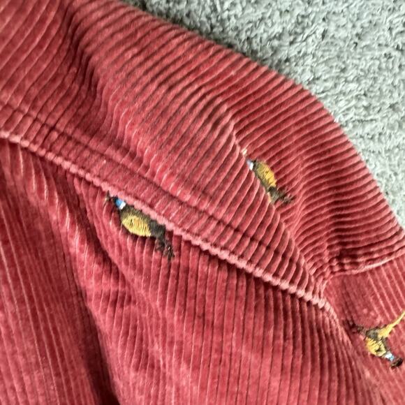 Vintage LL Bean Jacket Womens 2XL Red Corduroy Hunting Field Barn Chore Coat - Picture 8 of 12